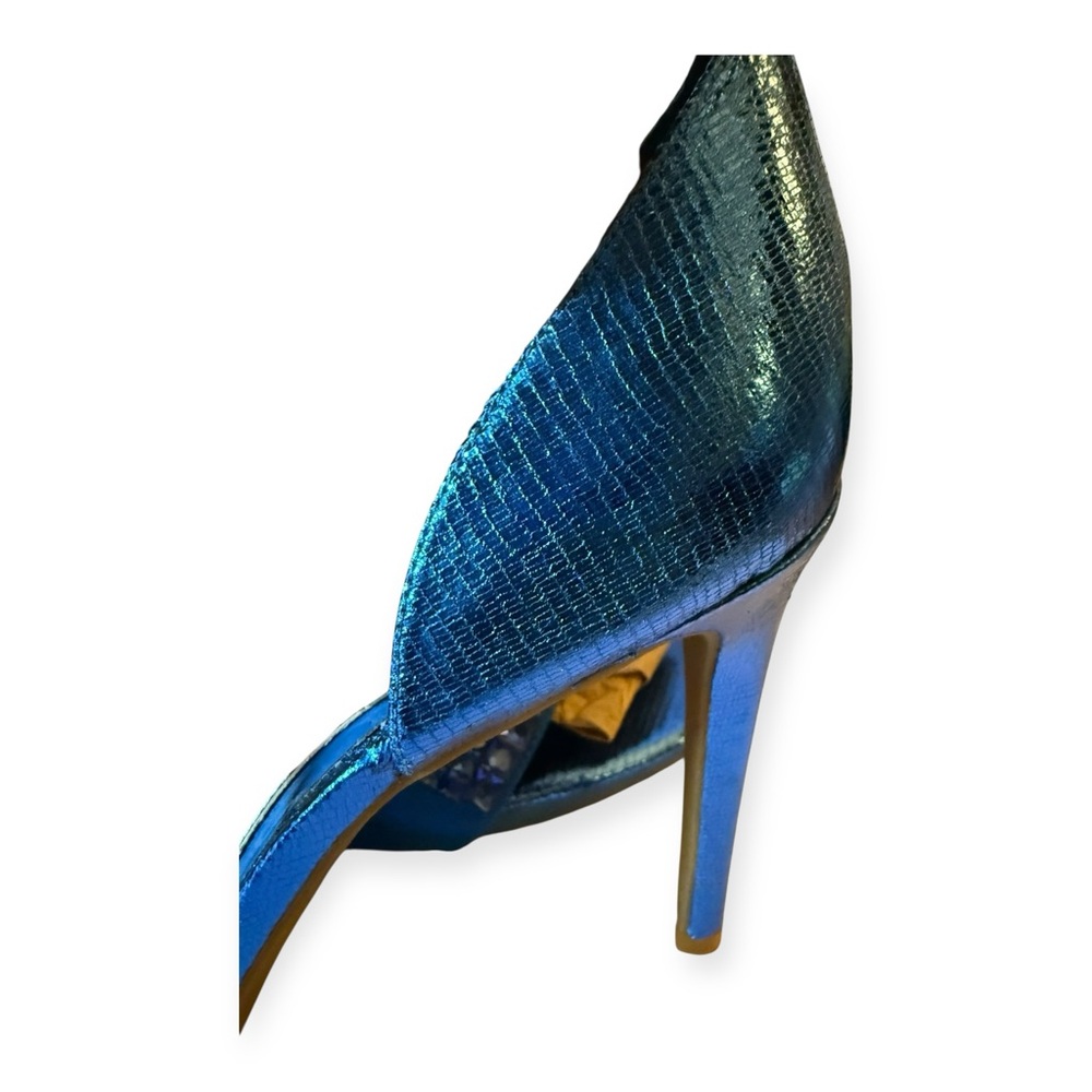 Gianni Bini Metallic Blue Strappy Heels Sz 9 NWOT - Picture 3 of 9